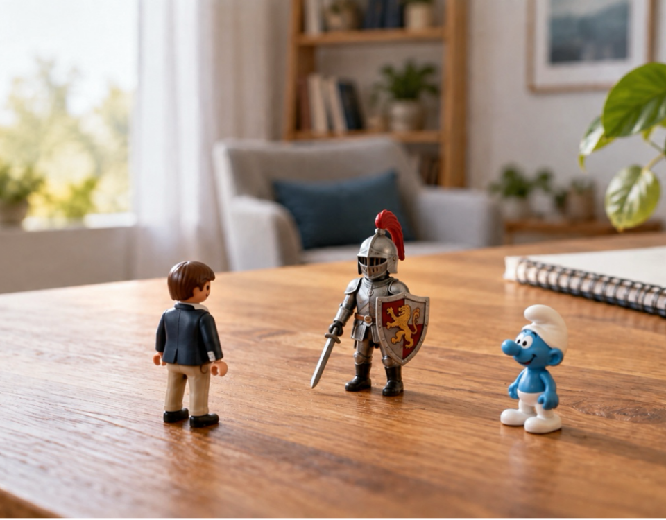 3 personnages sur un bureau illustrant l'article sur les constellations d'organisation